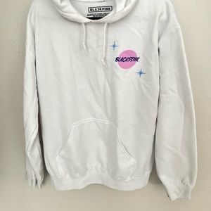 White Blackpink hoodie with song Ice Cream. Band merch.
